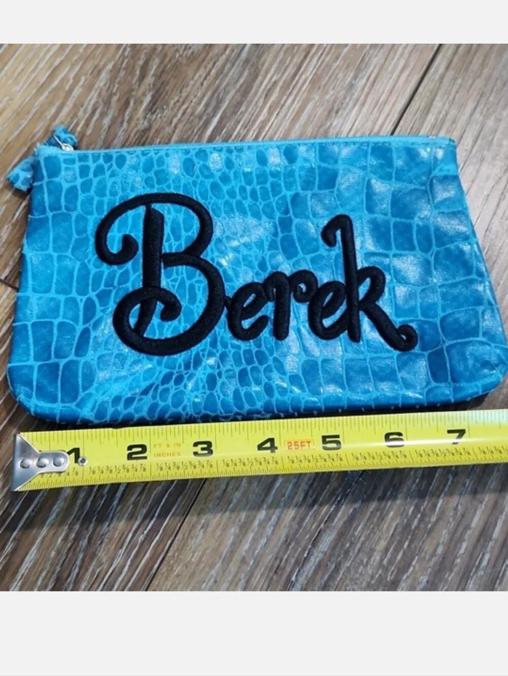 NWOT Berek Blue Black Turquoise Toiletry Makeup Cosmetic Travel Bag